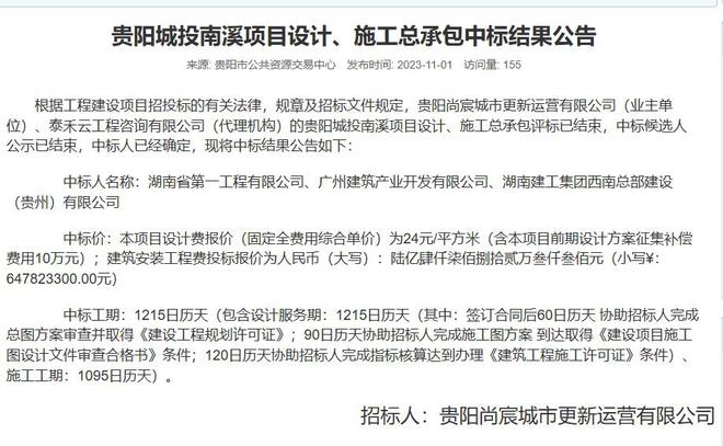 Bwin必赢贵阳城投南溪项目有新动态总投资近14亿周边房价8500元㎡(图1)