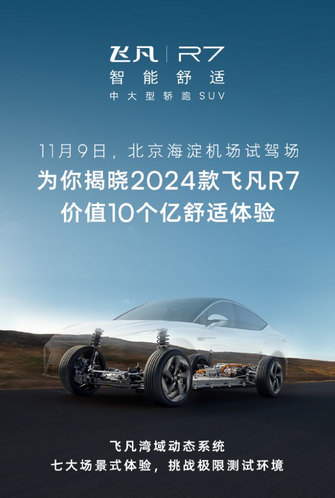 Bwin必赢“飞凡湾域动态系统”发布2024 款飞凡 R7 汽车首发(图1)